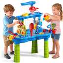 Kenthoris Water Table for Toddlers 1-3, Toddler Outdoor Toys Kids Summer Beach Backyard Pool Splash Activities Playsets, Water and Sand Activity Sensory Playset for Toddlers 1.5+ Years Old