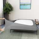 Alyvia Spring Box Spring Cover Full Size - Jersey Knit & Stretchy Wrap Around 4 Sides Bed Skirt for Hotel & Home - Full/Full XL, Light Gray