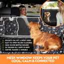 TGWF Dog Seat Cover - 60/40 Split Rear Seat Pet Cover - 6 in 1 Configurations, Protector Mat and Trunk Cargo Liner for SUV, Truck or Car, Paw & Bones, Premium Cover, Xtra Thick Material Construction