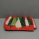 GEEORY Christmas Table Runner 13x108 Inch, Xmas Trees Snowflakes Holiday Decorative Farmhouse Table Decoration for Kitchen Dinning, Indoor Outdoor Dinner Party Decor (Red) GT150-108