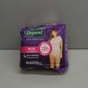 Depend Night Defense Adult Diapers, Incontinence & Postpartum Bladder Leak Underwear for Women, Disposable, Overnight, Medium, Blush, 15 Count