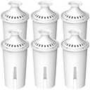 Max Strength Pro Water Filter Replacement for Brita® Pitchers & Dispensers, Classic OB03, Mavea® 107007, 35557 & More, NSF Certified Water Pitcher Filter, 1 Year Supply, Fits Brita & Mavea, 6 Count