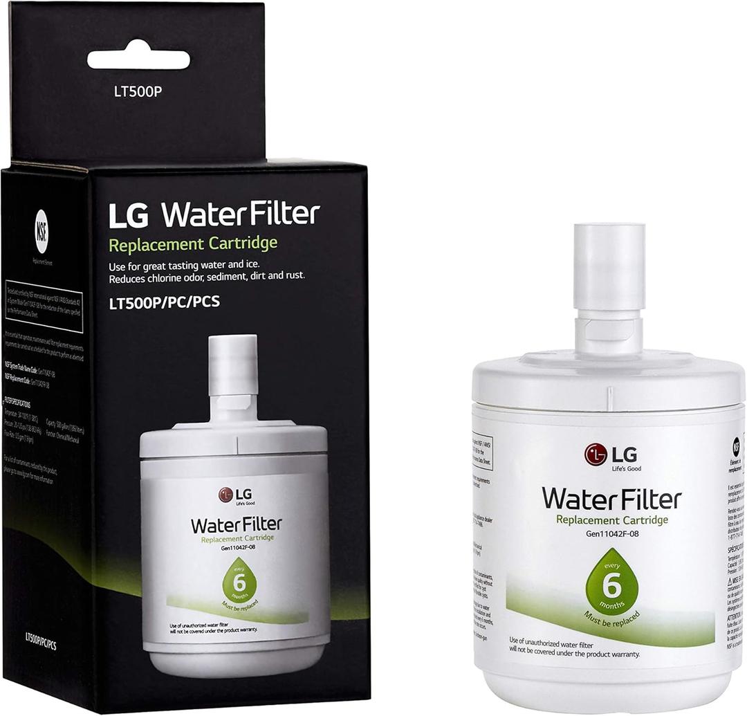 LG LT500P - 6 Month / 500 Gallon Capacity Replacement Refrigerator Water Filter (NSF42 ADQ72910911, White
