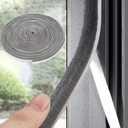 33 Ft Gray Self-Adhesive Soundproofing Weather Stripping for Doors and Windows, 0.35" Wide x 0.2" Thick