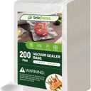 200 Pint Vacuum Sealer Bags, BPA Free 6 x 10 Inch Vacuum Seal Bags for Food Saver, Seal a Meal, Weston. Heavy Duty Commercial Grade Vacuum Food Storage Bags for Sous Vide Freezer Vac Storage Meal Prep