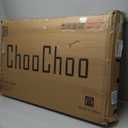 ChooChoo Farmhouse Coffee Table, Rustic Vintage Living Room Table with Shelf, 40 White