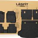 LASFIT Floor Mats & Cargo Mat with Backrest Mat for Honda HRV 2026 2025 2024 2023 Sport/LX/EX-L & for Acura ADX 2025-2026, All Weather TPE Custom Fit HR-V Floor Liner Accessories Full Set, Black