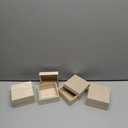 Anktily 4PCS Unfinished Wooden Box with Top Lid, 4 x 4 x 2.4 inch Small Square Wood Keepsake Box,Rustic Wood Container Boxes for Crafts, Home Storage