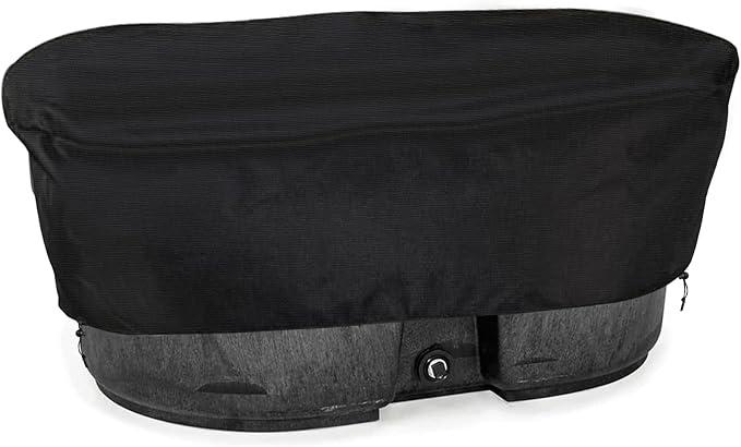 Waterproof Stock Tank Cover for 100 Gallon Stock Tank Oval,53" Outdoor Stock Tank Cover,420D Tear-Resistant, UV Resistant, All Weather Protection, Black(53"L x 21"W x 35"H)