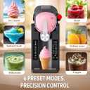 BKPPM Slushie Machine: No Ice Needed Slushy Machine for Home, 6 Preset, Real-Time Temp Display, Auto-Clean | Frozen Margaritas, Cocktails, Frapps, Ice Cream, Smoothies, Milkshakes,Summer Parties