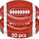 50 Pcs Football Oval Plates for Football Party Supplies, Disposable Dessert Paper Plates, Super bowl Party Decorations, Sports Game Tailgate Party Decor