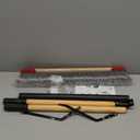 Harper 24 Inch Indoor Push Broom, Premium Heavy Duty Smooth-Surface Floor Cleaning with Flagged Bristles, Home and Garage Sweeping, Gray