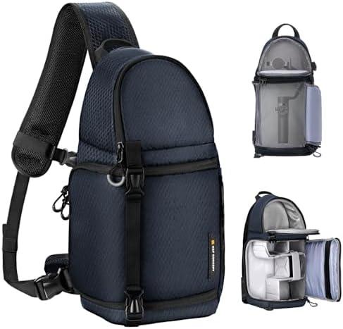 K&F CONCEPT Camera Sling Bag Crossbody Bag Camera Shoulder Backpack DSLR/SLR/Mirrorless Photography Bags Compatible with Canon/Nikon/Sony/Fuji/Gopro/DJI