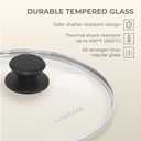 Sunhouse 10 Glass Lid for Pots, Pans, Woks & Skillets - Tempered Glass Replacement Lid with Heat-Resistant Knob - Fit 10 (26cm) Cookware, Dishwasher Safe, Oven Safe