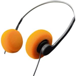Orange Retro Over-Ear Headphones,Wired Stereo Headphones,Headphone,Lightweight Portable Headphone with Adjustable Headband,Electronics