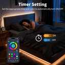 LED Strip Lights,RGB Music Sync Color Changing Led Lights with Smart App Control Remote & Remote Control for Room, Part, Essential, Sense of Atmosphere Decoration (100FT-2 Rolls of 50ft)