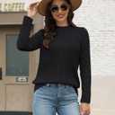 CiCiBird Womens Cable Knit Sweater Fall Long Sleeve Crewneck Pullover Tops 2025 Fashion Casual Clothes (XL)