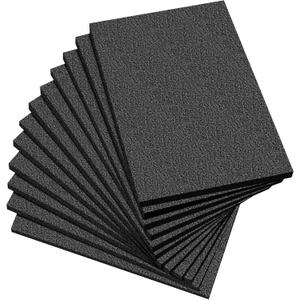 Frienda 12 Pcs 12" x 8" x 0.5" Polyethylene Foam Sheet Thick Black Packing Foam Padding Customizable PE Board Cushion Inserts for Cases Craft Shipping Moving DIY Projects Toolbox Storage (Black, L)