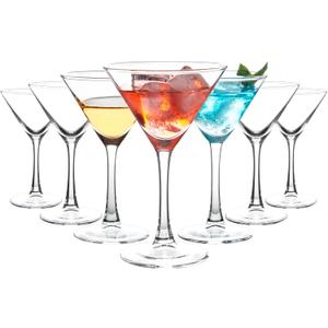 UMI UMIZILI Martini Glasses Set of 7  Classic Cocktail Martini, Margarita, Whiskey, Tequila Glass for Engagements, Weddings, Corporate Events, Parties Gifts, Dishwasher Safe, Clear