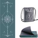 Avoalre Travel Yoga Mat Packable - Super Non Slip Foldable Fitness & Exercise Mat - Folding Lightweight Hot Yoga Mat with Carry Bag for Pilates & Floor Home Workouts (72"L x 24" & 32''W x 3mm Thick)