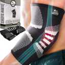 Nordic Lifting Elbow Compression Sleeves (1 Pair) for Men & Women - Support for Pain Relief, Tendonitis, Golfers & Tennis Elbow - Weightlifting Brace for Workout, Arm & Joint Recovery (Large, Grey)