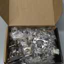 Chibery 20 Pack 1-1/4" 4D Overlay Soft Close Concealed Hinges for Face Frame Door, Control Closing Speed, Smooth Slow Self Close Hinges, Satin Nickel, 105 Open Angle Stainless Steel Cabinet Hinges