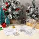 Thyle 24 Sets Employee Christmas Hanging Ornament Gifts Bulk Coworkers Thank You Appreciation Gift with Cards 4 Styles Inspirational Xmas Bulb Acrylic Ornaments for Nurse Staff Teachers Team Group