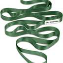 Trideer Stretching Strap for Physical Therapy & Home Rehab, Non-Elastic Yoga Strap for Stretching with Loops for Hamstring, Calf & Back Stretcher Mobility, Hip & Pilates (Green)