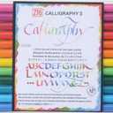 Kuretake ZIG Calligraphy Marker Pens, 24 Colors set, 2mm & 3.5mm Dual Tip Markers, for Writing & Hand Lettering, for Professional, Beginner, Water-based dye ink, Made in Japan