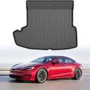 Mixsuper Custom Fit Cargo Liner for 2021-2025 Tesla Model S Long Range/Plaid All Weather Trunk Liner Rear Cargo Mat Black (Not Fit 2012-2020 Model S)