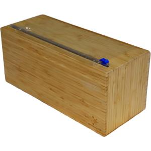 Extra Large Vacuum Sealer Bag Roll Dispenser with Slide Cutter - Reusable, Extra Large Bamboo Plastic Wrap Dispenser for Most 12" Rolls