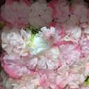 Flowers Wall Backdrop 6PCS 16.5x16.5 Inch Floral Wall Panel Artificial Silk Rose Decor Ideal for Wedding Celebrations, Festive Party Backdrops, and Elegant Home Decor