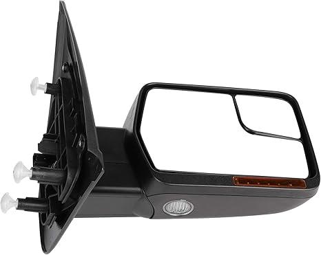 Towing Mirror Fit For 2004-2014 For Ford For F150 Pickup Right And Left Side With Power Adjusted Heated Trun Signal Puddle Light Black Housing