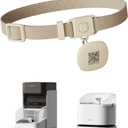 PETLIBRO Upgraded RFID Collar Tag for One RFID Automatic Cat Feeder PLAF301 and Smart App Monitoring Multi Cats Water Fountain PLWF305, Lightweight and Compact Tag with Snap Release Design (Brown)