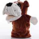 Plush Dog Puppy Open Mouth Hand Puppets Animal Toys Imaginative Pretend Play Storytelling