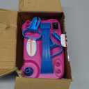 IDAODAN Electric Balloon Pump, Portable Electric Balloon Blower Machine Balloon Air Pump Dual Nozzle Rose Red 110V 600W Balloon Inflator for Party Decorations