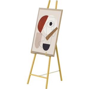 Gold Easel Stand for Sign,Adjustable Easel Dispaly Stand, Metal Large Floor Standing Easels for Pictures,Wedding Poster Stands for Baby Showers,Birthday Parties
