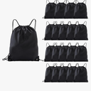 drawstring backpack, Drawstring Bags Bulk,16 Pcs Draw String Bags, Cinch Bag,essential for gym travel, unisex, loose and portable (16, Black)