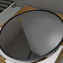 Round Bathroom Mirror for Wall, 22 inch Circle Bathroom Mirrors for Over Sink, Modern Circular Metal Frame for Vanity, Entryway, Bedroom, Living Room(Black)