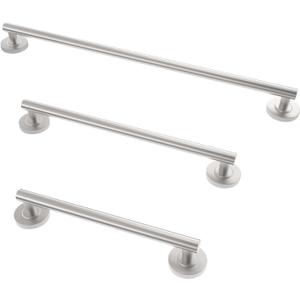 Shower Grab Bar Set, ADA Compliance Brushed Stainless Steel Handicap Grab Bar for Bathtubs and Showers, Modern 3-Pack 18" 24" 36" Shower Safety Bars for Seniors