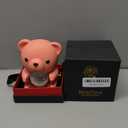 Teddy Bear with Preserved Rose Flower in Bear with Necklace and Box, Unique Mothers Day Gifts for Mom from Son Daughter (Pink+ Gift Box)