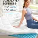 PERLECARE Twin Mattress Topper, 4 Inch Dual Layer Mattress Topper Twin for Pressure Relief, 2.5 Inch Cooling Egg Crate Gel Memory Foam Plus 1.5 Inch Pillow Top Cover, Medium Firm with Deep Pocket
