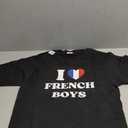 Funny I Love French Boys I Red Heart French Boys France T-Shirt, S
