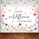 Withu Wildflower Baby Shower Backdrop She is A Girl Little Wildflower is On The Way Floral Butterfly Theme Party Decorations Banner Studio Photography Background 7x5ft
