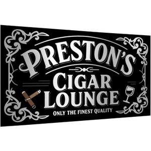 Retro Metal Sign  Classic Cigar Design Wall Plaque  12x8 Inch Tin Decor for Kitchen, Bar, Cafe, or Game Room