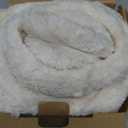 BEDELITE Fleece Throw Blanket for Couch - 300GSM Soft & Warm Fluffy Beige Blanket, Decorative and Giftable Striped Blankets for Women, Men, 50"x60"