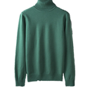 Mens Turtleneck Lapel Sweaters Basic Knitted Thermal Slim Fit Sweater Casual Solid Long Sleeve Warm T-Shirts Pullover Tops, Size M
