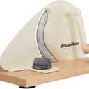 Zassenhaus Original Classic Adjustable Bread Slicer for Uniform Slices - Bread Slicer for Homemade Bread - 18/8 Stainless Steel Blade Sourdough Cutter - Cream, 11.75" x 8"