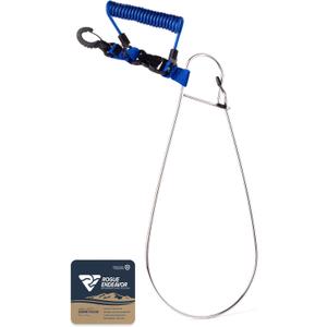 Rogue Endeavor Fish Stringer Clip, Large, Stainless Construction, Quick Release 36 Steel Core Lanyard, Designed for Spearfishing, Kayak Fishing & Scuba Diving and All Fish Types (Blue- Heavy Duty)