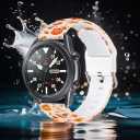 22mm Holiday Christmas Thanksgiving Watch Band Compatible with Samsung Galaxy Watch 46mm/Galaxy watch 3 45mm/Gear S3 Classic/Frontier Replacement Watch Strap (Autumn color Orange)